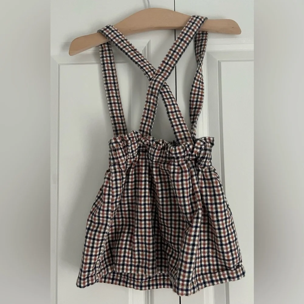Little Planet Carter’s Organic Cotton Plaid Suspender Skirt Girls 3T